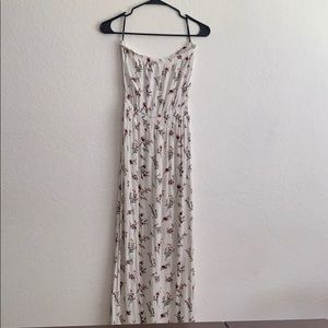 Strapless Floral Maxi Dress